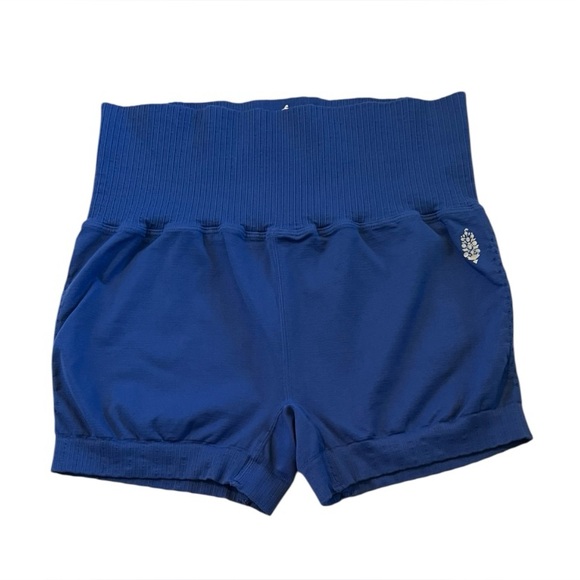 Free People Movement Good Karma Shorts M/L Royal Blue NWOT - Picture 1 of 5